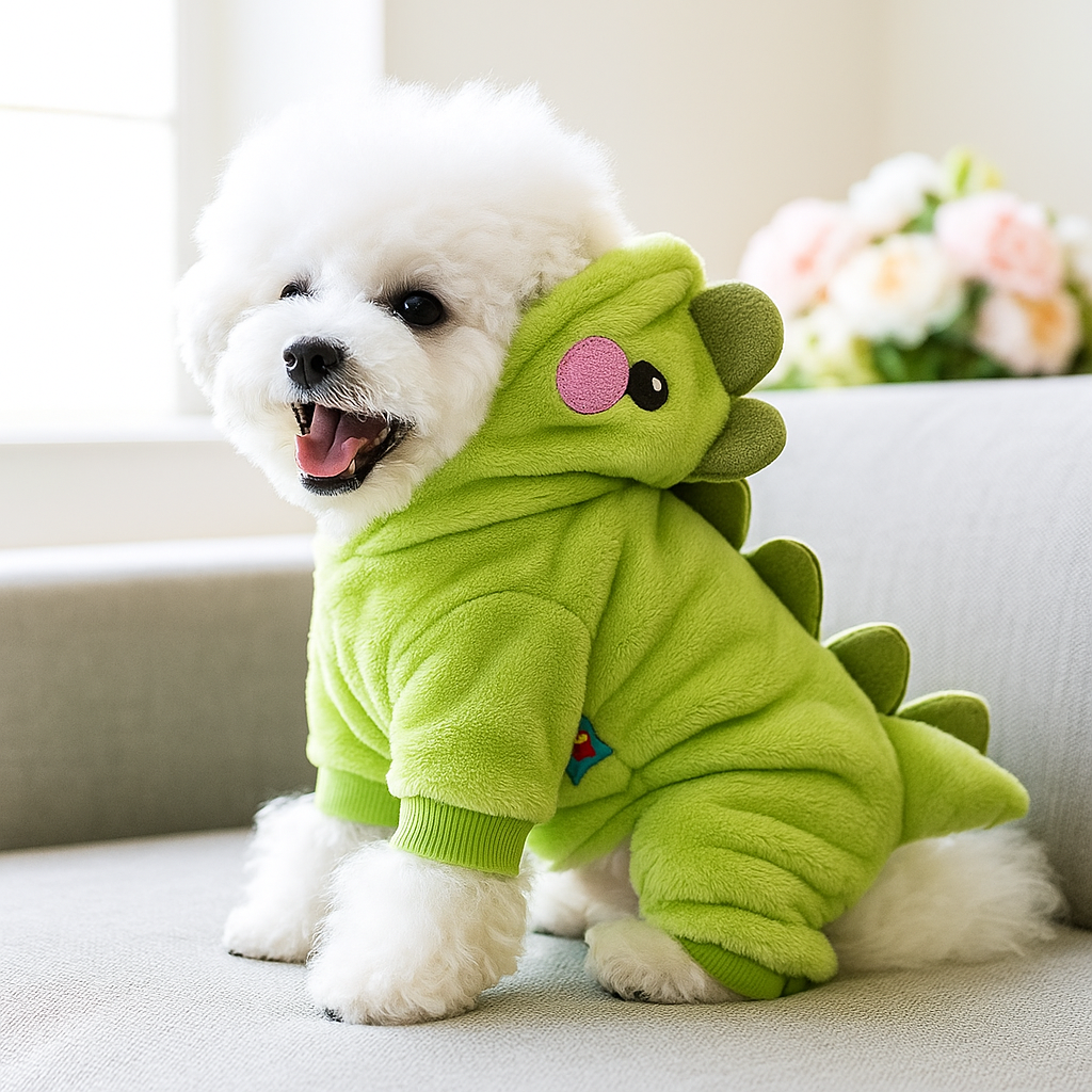 Hundekostüm Dinosaurier – Warmer Flanell & Komfort | Miaora™